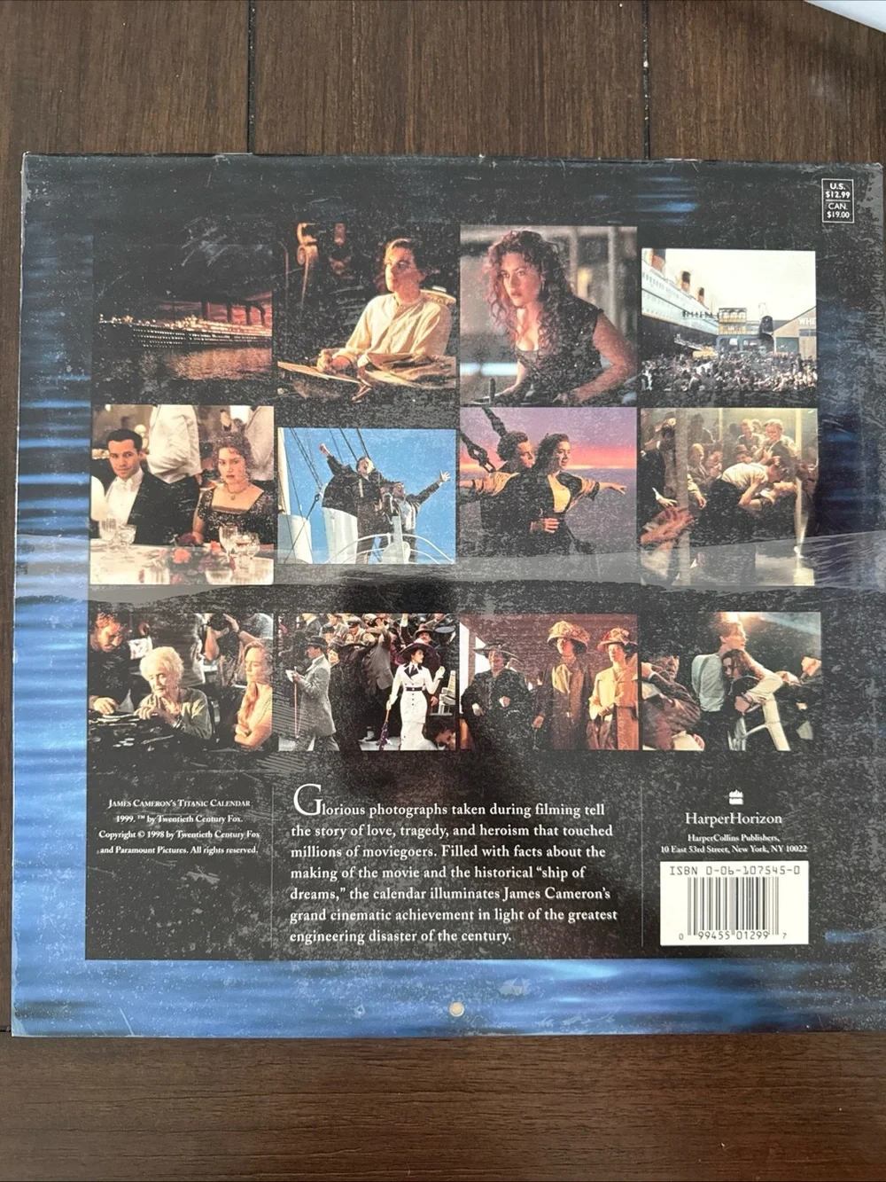 Titanic 1999 Wall Calendar - New and Sealed Leo DiCaprio James Cameron